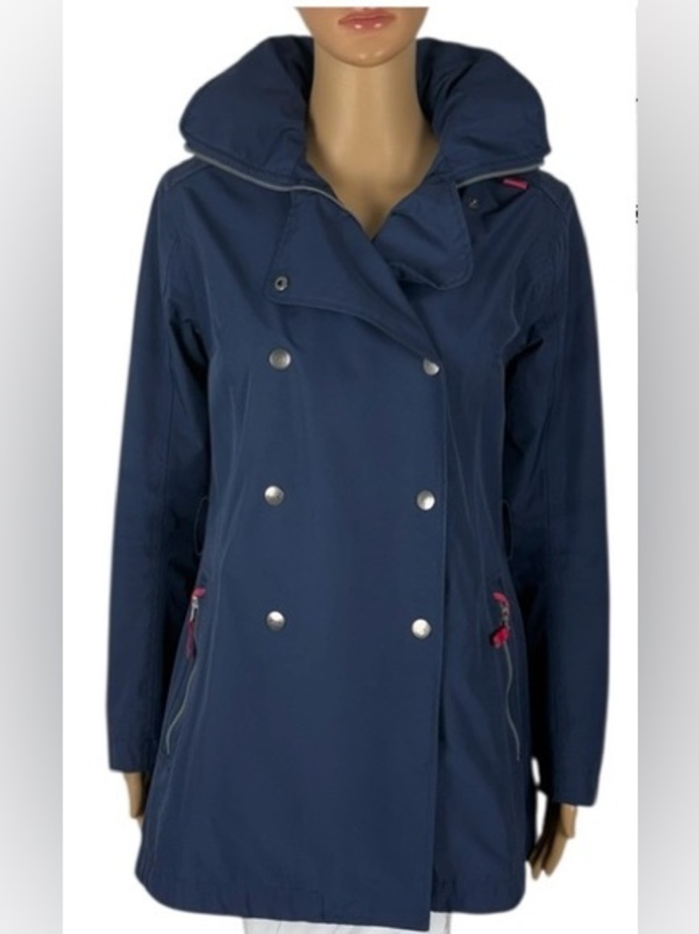 💥LIKE NEW💥 Navy Helly Hansen Wesley Trench Coat. SZ Medium